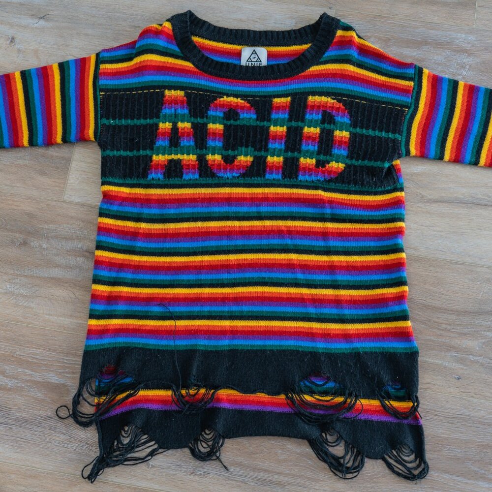 UNIF Clothing ACID Sweater | Rare Collector's Item | Psychedelic Vintage
